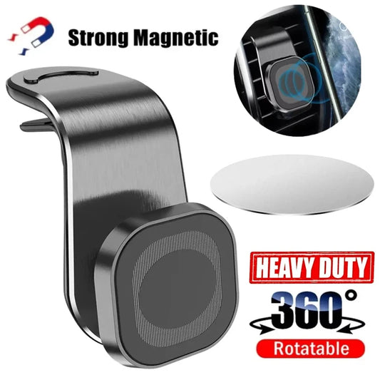 Magnetic Car Phone Holder - Air Vent Mount for iPhone, Samsung, Xiaomi - GPS Smartphone Support