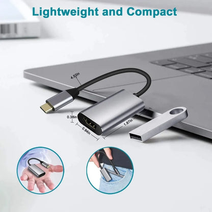 4K USB Type-C to HDMI Adapter for PC, MacBook, iPad, Samsung, HUAWEI - USB3.1 HDTV Converter Cable